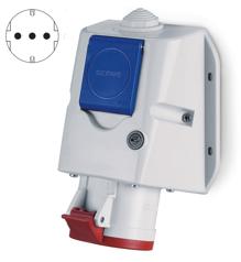 SCAME Priza 32A 3P+E + Schuko Scame Optima (513.3256-PF)