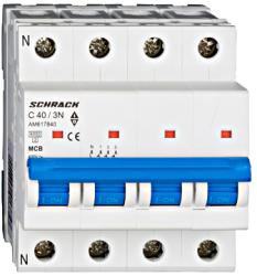 Schrack Intrerupator automat tetrapolar MCB, AMPARO 6kA, C 40A, 3P+N (AM617840)