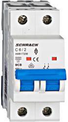 Schrack Intrerupator automat bipolar MCB, AMPARO 6kA, C 6A, 2P (AM617206)
