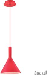 Ideal Lux Pendul Cocktail, 1 bec, dulie E14, D: 200mm, H: 320/1250mm, Rosu (074351 IDEAL LUX)