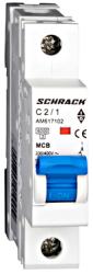 Schrack Intreruptor automat modular MCB, AMPARO 6kA, C 2A, 1-pol (AM617102)