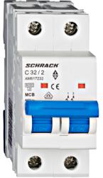 Schrack Intrerupator automat bipolar MCB, AMPARO 6kA, C 32A, 2P (AM617232)