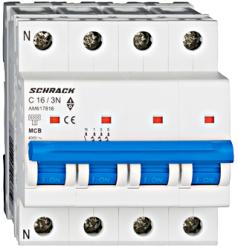 Schrack Intrerupator automat tetrapolar MCB, AMPARO 6kA, C 16A, 3P+N (AM617816)