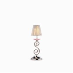 Ideal Lux veioza Violette, 1 bec, dulie E14, D: 140 mm, H: 440 mm, Crom (015453 IDEAL LUX)