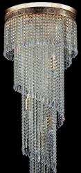 Maytoni Candelabru Diamant Crystal Cascade, 12 becuri dulie E14, 230V, D. 42cm, H. 100 cm, Auriu (T522-PT40x100-G)