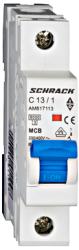 Schrack Intreruptor automat modular MCB, AMPARO 6kA, C 13A, 1-pol (AM617113)