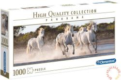 Clementoni Panoráma puzzle - Vágtázó fehér lovak 1000 db-os (39441)