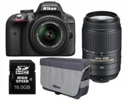 Nikon D3300 + 18-55mm VR + 55-300mm VR