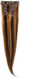 Megavolum Clip On Par Natural 30cm 80gr Saten Ciocolatiu Suvitat Blond Miere 4 27