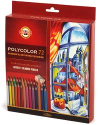 KOH-I-NOOR Set 72 creioane KOH-I-NOOR Polycolor + ascutitoare + 2 creioane grafit 1500