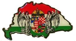 Régi Magyarország címeres műgyantás matrica 081