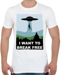 printfashion I want to break free - Férfi póló - Fehér (1150903)