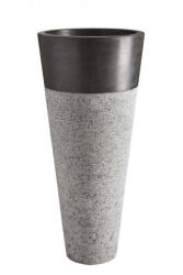 Indera Mosdókagyló természetes kőből PEDESTAL - Hammered Black (LX57079)