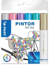 Pintor 6 db-os szett metál színek (GD, ML, MP, MG, MV, SI) (PIN-MET-S6-M)