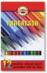 KOH-I-NOOR Set 12 creioane colorate fara lemn KOH-I-NOOR PROGRESSO