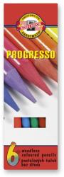 KOH-I-NOOR Set 6 creioane colorate fara lemn KOH-I-NOOR PROGRESSO