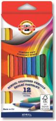 KOH-I-NOOR Set 12 creioane colorate FSC striuri in spirala