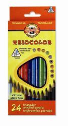 KOH-I-NOOR Set 24 creioane colorate KOH-I-NOOR TRIOCOLOR