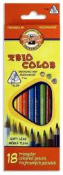 KOH-I-NOOR Set 18 creioane colorate KOH-I-NOOR TRIOCOLOR