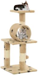 vidaXL Ansamblu pisici, stâlpi funie sisal, 65 cm imprimeu lăbuțe, bej (170599)