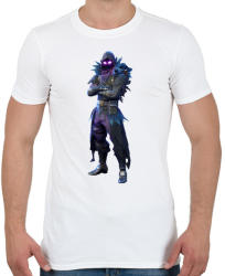 printfashion Fortnite - Raven Full - Férfi póló - Fehér (1155204)