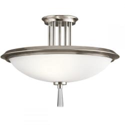Kichler Plafonieră cu cristal detasabil DREYFUS, argintiu, H: 31cm, 3 becuri, KL-DREYFUS-SFCLP (KL-DREYFUS-SFCLP)