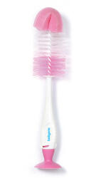 BabyOno üveg- és cumimosó kefe tapadókoronggal rózsaszín 728/03