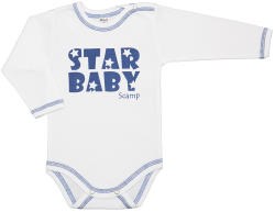 Scamp Body cu maneca lunga, cu motiv Star Baby, Basic (HKB376)