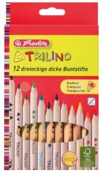 Herlitz Creioane colorate Herlitz Trilino 12 culori triunghiulare, groase (10412062)