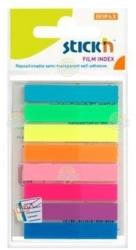 Hopax Stick index plastic transparent color 45 x 8 mm, 8 x 20 buc/set, - 8 culori neon (HO-21401)