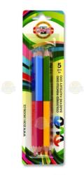 KOH-I-NOOR Creioane colorate Koh-I-Noor Duo-Color Jumbo, set 5 culori (K2195-5BL)