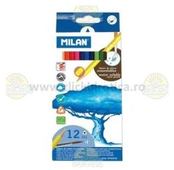 MILAN Creioane colorate acuarela Milan 12 culori triunghiulare (0742312)