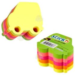 Hopax Notes adeziv cub color - masina, 70x70 mm, 400 file, Stick'n - 5 culori fluorescente (HO-21398)