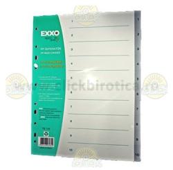 Exxo Separator index plastic gri numeric 1-10, Exxo (EXXO-SP 1-10)