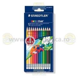 STAEDTLER Creioane colorate Staedtler 12 culori cu radiera Noris (ST-14450-NC12)
