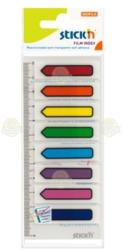Hopax Stick index plastic color 45 x 12 mm, 8 x 15 buc/set, - 8 culori neon (HO-21466)