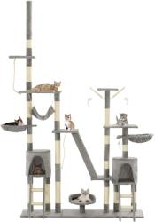 vidaXL Ansamblu pentru pisici, stâlpi din funie sisal, 230-250 cm, gri (170617) - vidaxl