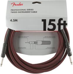 Fender Professional Series 15' Instrument Cable Red Tweed