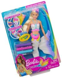 Mattel Barbie - Crayola - Színezős sellő baba (GCG67)
