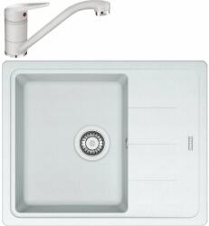 Franke Pachet chiuveta fragranite Franke BFG 611-62 + Baterie Novara Plus, Cartus ceramic, Alb (114.0531.759)