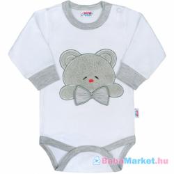 NEW BABY Luxus baba hosszú ujjú body - New Baby Honey Bear 3D 80 (9-12 hó)