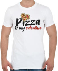 printfashion Pizza valentine - Férfi póló - Fehér (1177644)