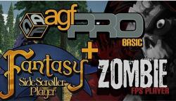 Axis Game Factory AGFPRO + Fantasy Side Scroller Player + Zombie FPS Player (PC)