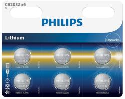 Philips Philips CR2032P6/01B - 6 db lítium gombelem CR2032 MINICELLS 3V P2227 (P2227)