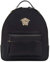 Versace Nappa Palazzo Backpack (Fekete, 22X19X8 cm)