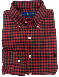 Ralph Lauren Plaid Oxford Shirt 710688196002 (Piros/Fekete, XS)