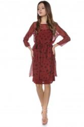 RohBoutique Tunica grena cu imprimeu stele, ROH - DR3731