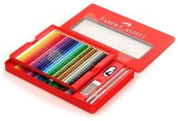 Faber-Castell Creioane colorate Faber-Castell 48 culori + 4 accesorii cutie metal (FC115888)