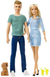 Mattel Barbie és Ken kutyussal (FTB72)