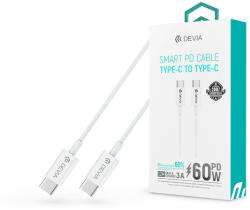 DEVIA Smart 60W PD Type-C/Type-C adat- és töltőkábel 1, 2m - fehér